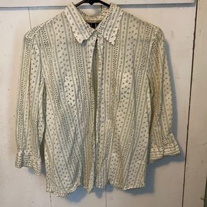 DCC Missy M floral 3/4 sleeve cotton blouse